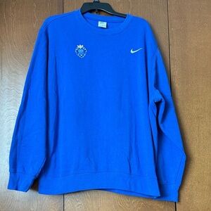 Nike Crewneck Sweatshirt. Royal Blue Crowned Lion Logo. XL EUC